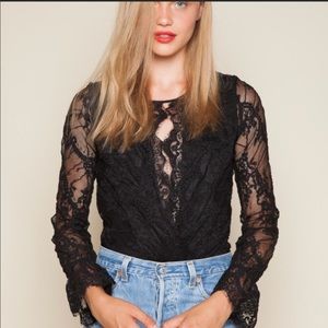 Stone Cold Fox Tori Black Lace Bodysuit